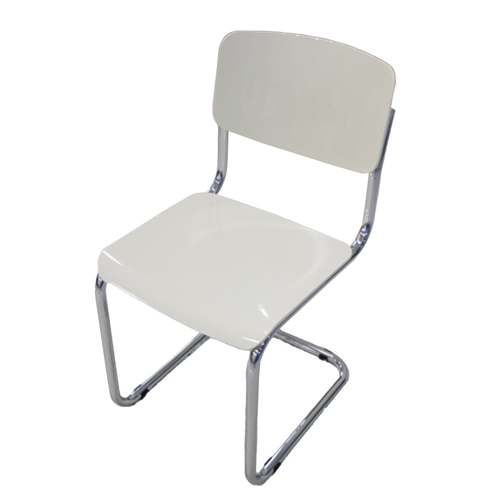 라테노 철재 체어 [화이트] 플라스틱 도금 의자 