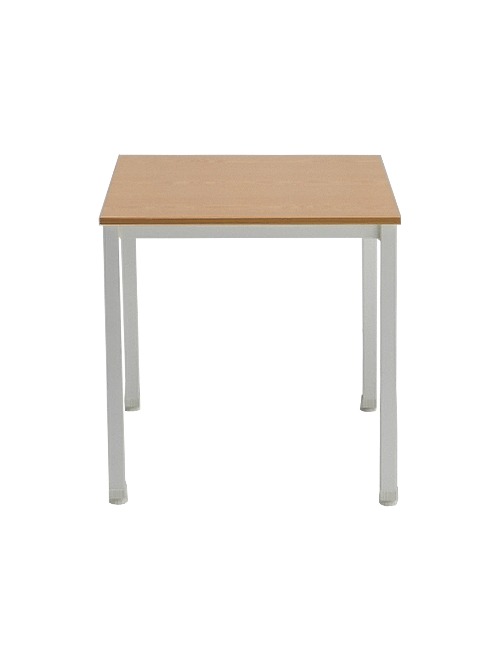 킨더 사각 테이블 [600/750] (화이트+네추럴) 업소용 식탁(다리 포함) 