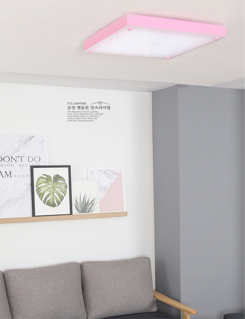 비비드 컬러 아크릴 방등 인기 조명 핫 핑크 인테리어 디자인 LED 조명 추천 전등 교체