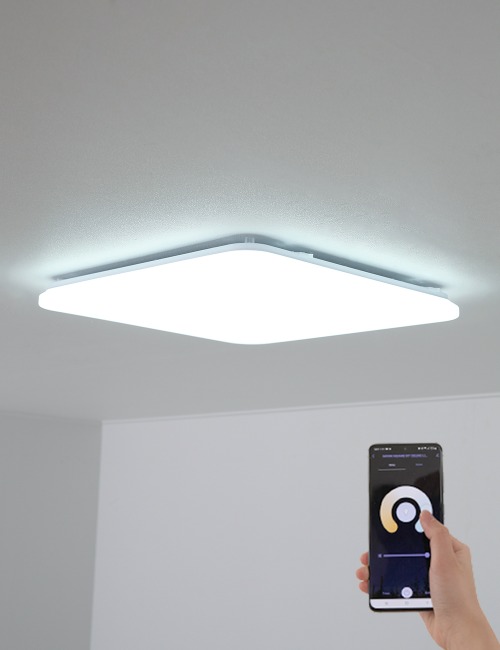 스마트 IoT 슬림 LED 방등 50W 음성인식 원격제어 밝기조절 