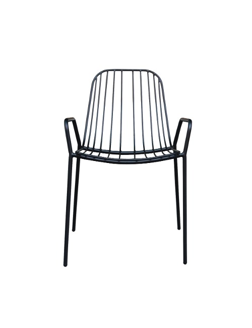 피보 암체어 [블랙] 철재 의자 